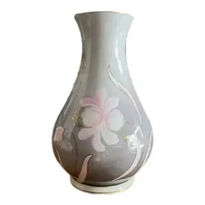 Vaso porcellana di Limoges decorato a mano da Baroni